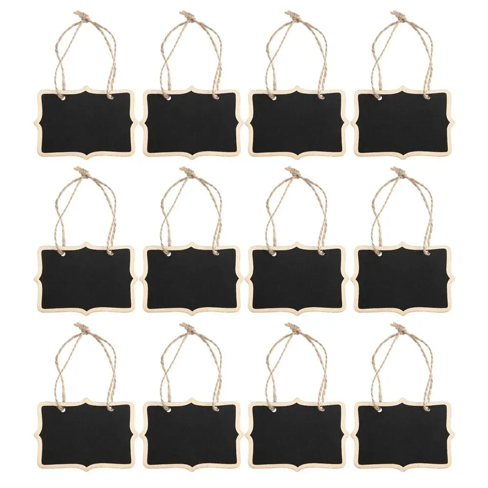 12 Pcs Mini Wooden Blackboard Kids Double sided Hanging Decor Reusable Chalkboard Smooth Surface DIY Numbers Signage Small
12 Pcs Mini Wooden Blackboard Kids Double sided Hanging Decor Reusable Chalkboard Smooth Surface DIY Numbers Signage Small