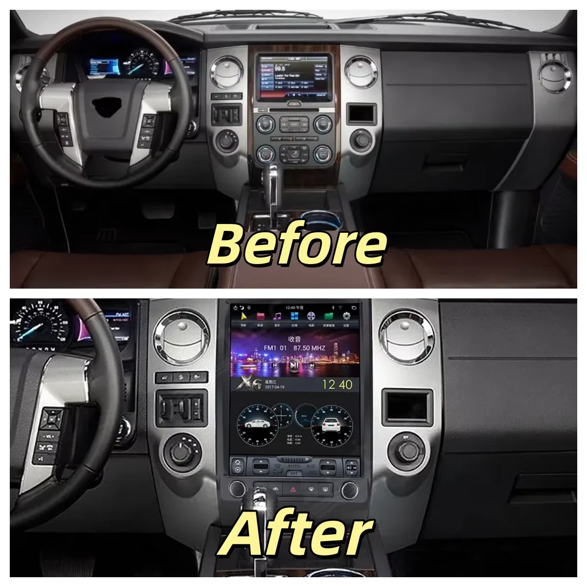 12.1" Screen Car Radio For Ford Expedition Android 2015 2016 2017 GPS Navigation Carplay Multimedia Head Unit Video Player
12.1" Screen Car Radio For Ford Expedition Android 2015 2016 2017 GPS Navigation Carplay Multimedia Head Unit Video Player