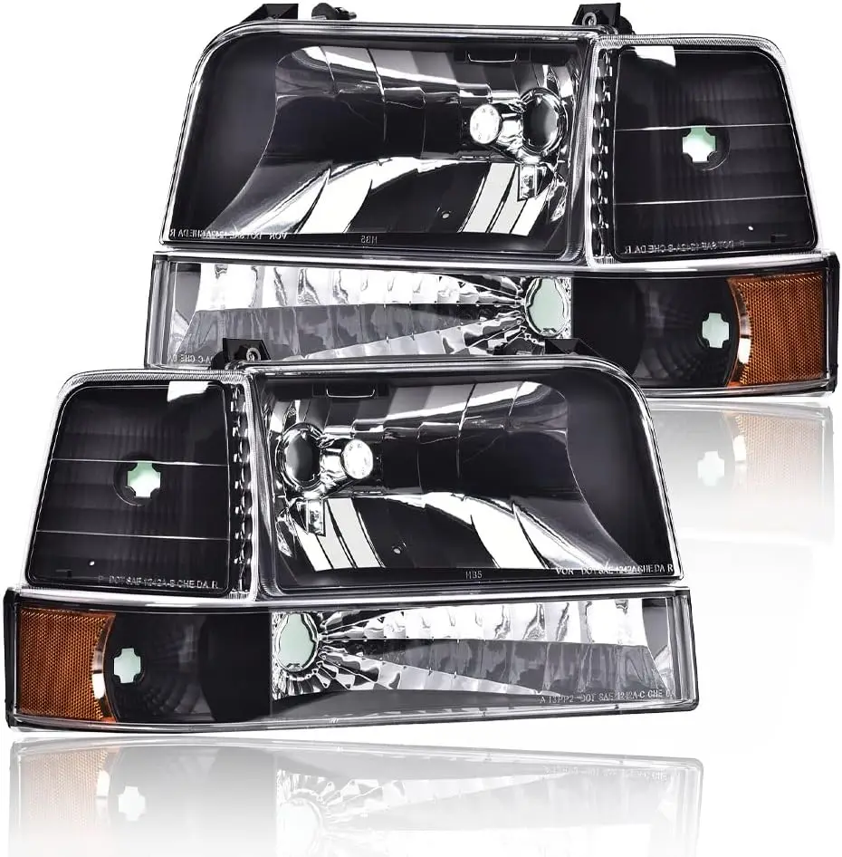 Фары в сборе, совместимые с Ford Bronco/F150 1992-1996, 1992-1997 F250/F350/FSuper Duty с угловыми сигнальными лампами бампера (кле
Фары в сборе, совместимые с Ford Bronco/F150 1992-1996, 1992-1997 F250/F350/FSuper Duty с угловыми сигнальными лампами бампера (кле