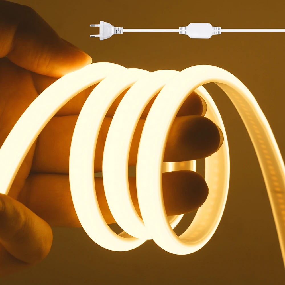 COB LED Neon Light Strip 220V EU Power Kit Red Ice Blue Pink Yellow Purple White 5m 10m 30m 0.5m 288LEDs Flexible Tube Lamp IP67
COB LED Neon Light Strip 220V EU Power Kit Red Ice Blue Pink Yellow Purple White 5m 10m 30m 0.5m 288LEDs Flexible Tube Lamp IP67