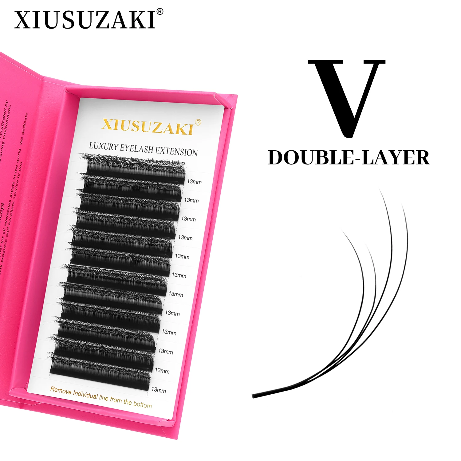 XIUSUZAKI Double Layers YY Lashes Extensions Matte Black Two layers YY Eyelashes Extension Premade Volume Fans False Lashes Tool
XIUSUZAKI Double Layers YY Lashes Extensions Matte Black Two layers YY Eyelashes Extension Premade Volume Fans False Lashes Tool