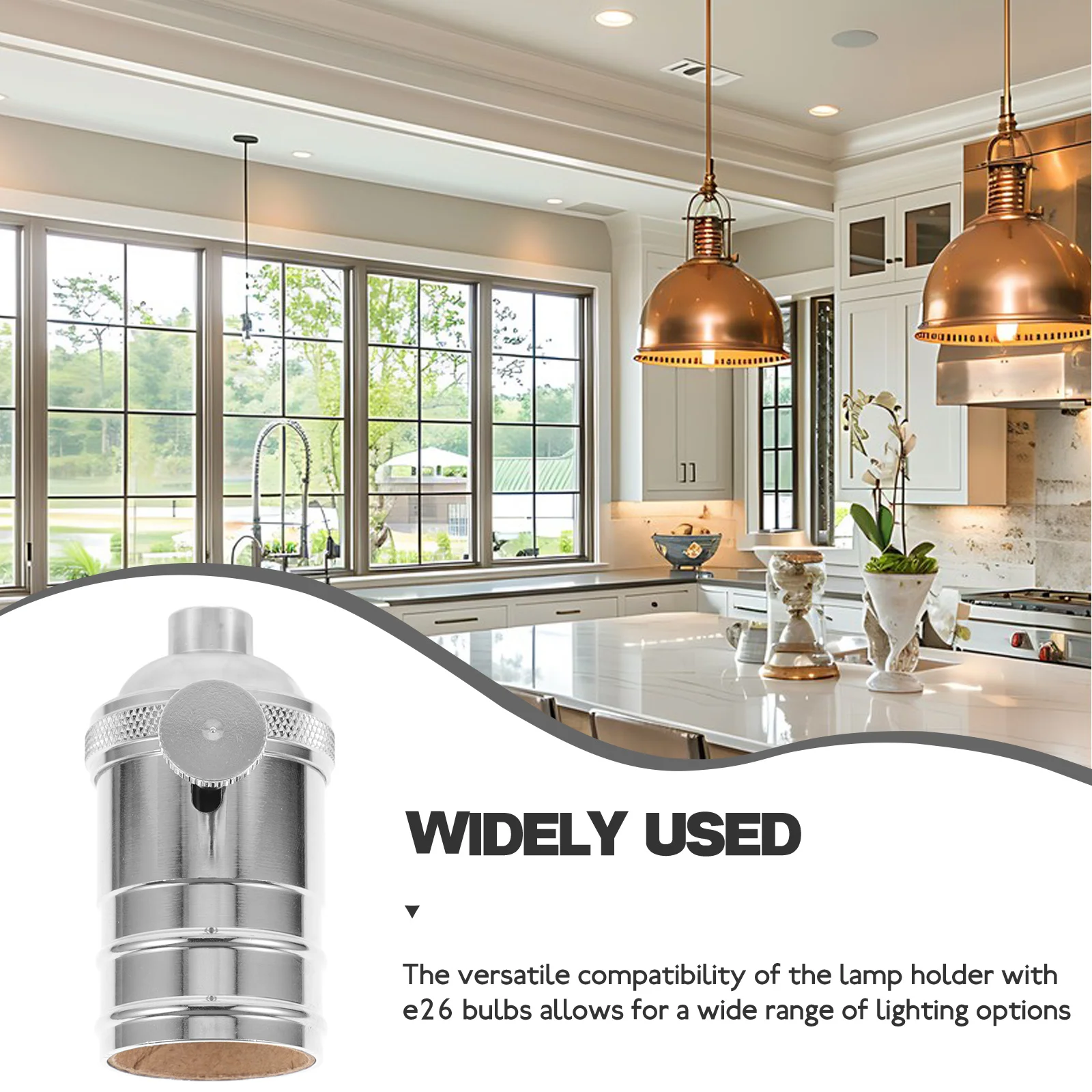 Chandelier Lamp Holder Socket E27 E26 DIY Pendant Light Bulb Socket Holder Replacement Parts Knob Light Fixture
Chandelier Lamp Holder Socket E27 E26 DIY Pendant Light Bulb Socket Holder Replacement Parts Knob Light Fixture