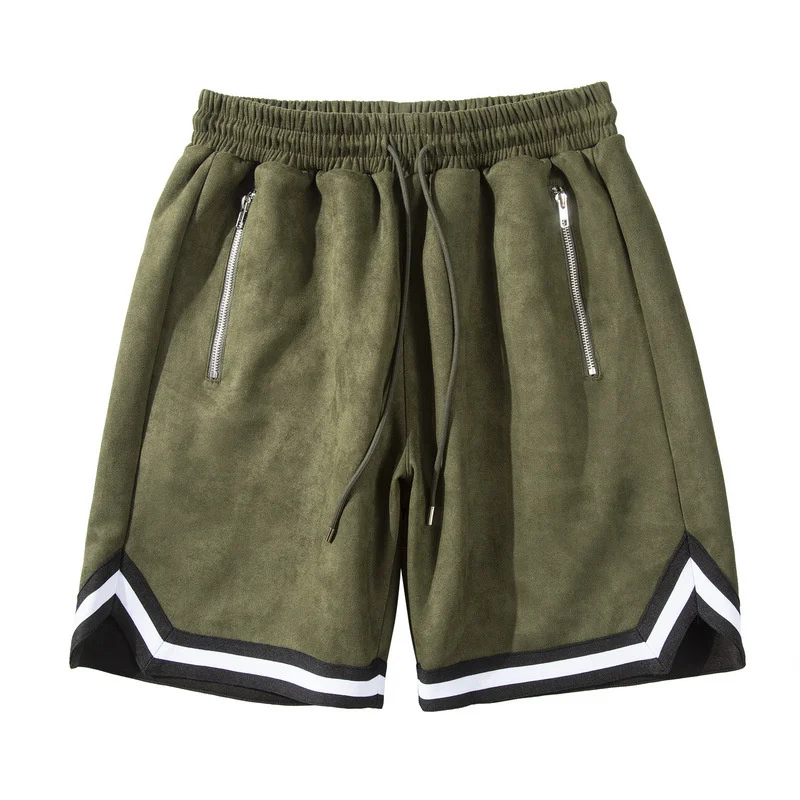Summer Men's Suede Hip Hop Shorts Solid Casual Elastic Waist Basketball Striped Webbing Loose Male
Summer Men's Suede Hip Hop Shorts Solid Casual Elastic Waist Basketball Striped Webbing Loose Male