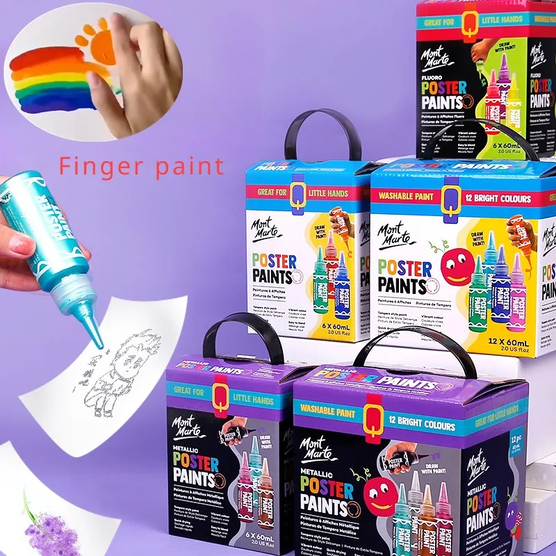 12 Color 60ml Fluorescent/Metallic Color Finger Paint Set Washable Gouache Paint Children's Hand-painted Graffiti Art Supplies
12 Color 60ml Fluorescent/Metallic Color Finger Paint Set Washable Gouache Paint Children's Hand-painted Graffiti Art Supplies