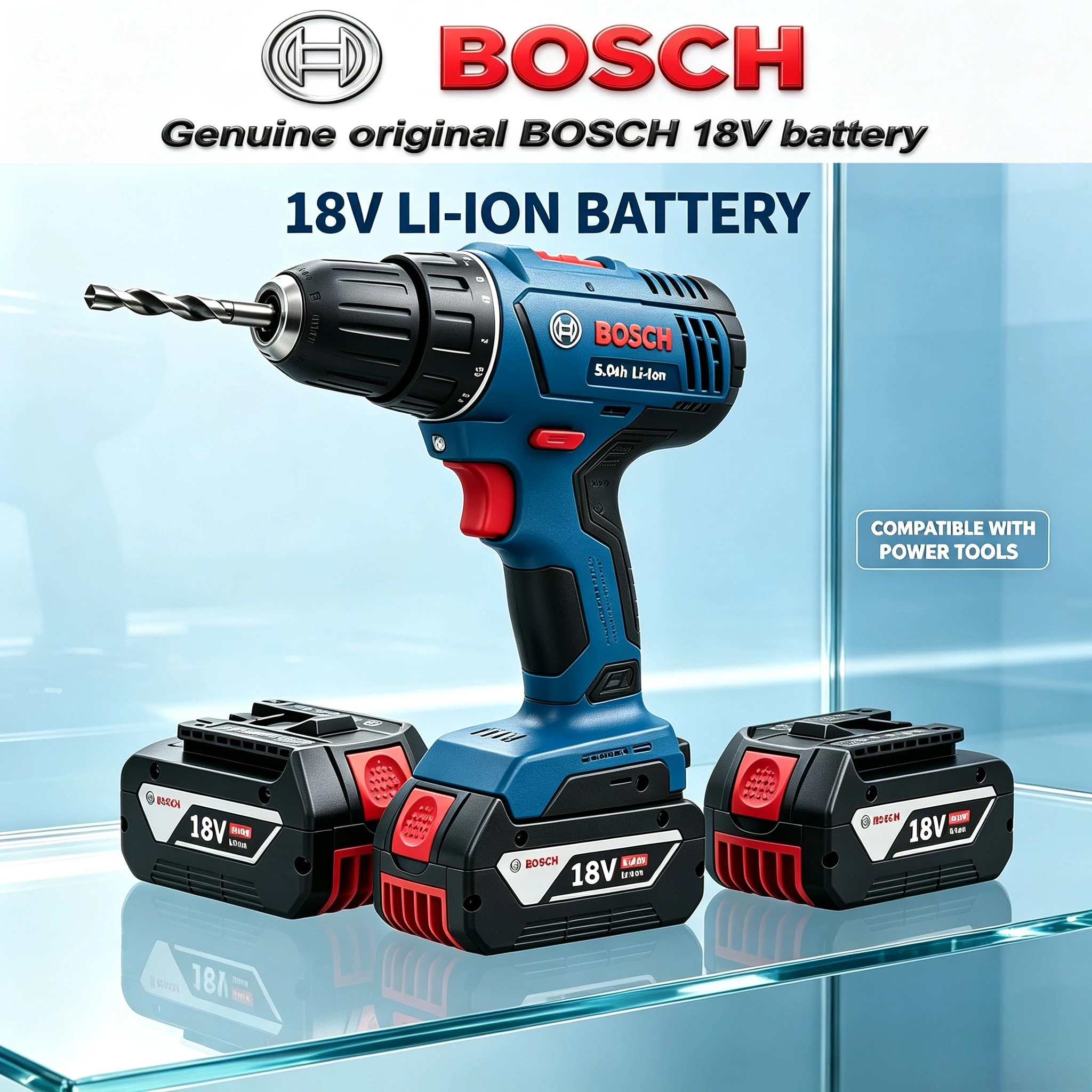 Bosch 5.0Ah/6.0Ah 18V Battery,High‑Output Cells Fits BAT609 BAT614 BAT622 for Bosch 18V Power Tools, Power for FOR Daily Working
Bosch 5.0Ah/6.0Ah 18V Battery,High‑Output Cells Fits BAT609 BAT614 BAT622 for Bosch 18V Power Tools, Power for FOR Daily Working