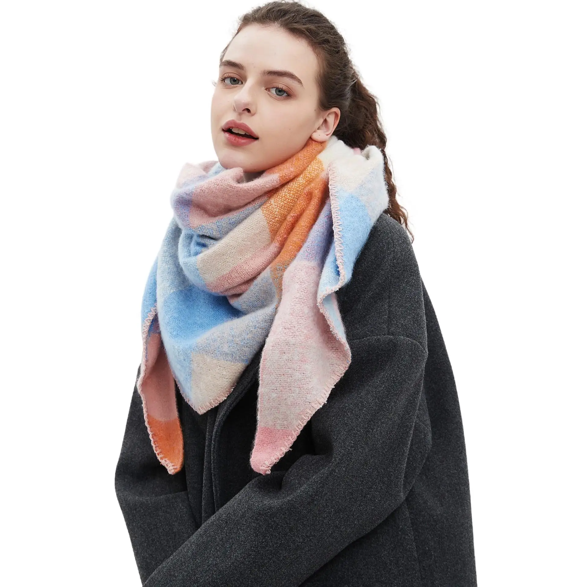 Autumn Checkered Scarf Triangular Shawl Yarn Circle Warm Casual Sport Versatile Scarf for Spring Summer Other Seasons
Autumn Checkered Scarf Triangular Shawl Yarn Circle Warm Casual Sport Versatile Scarf for Spring Summer Other Seasons