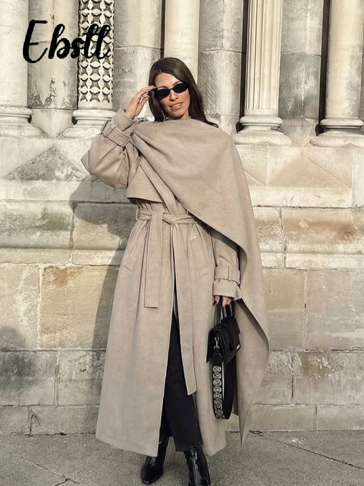 Элегантное шерстяное пальто на шнуровке с шарфом, женское однотонное длинное пальто с лацканами и карманами с поясом, весна 2026, новая женская шикарная уличная одежда
Элегантное шерстяное пальто на шнуровке с шарфом, женское однотонное длинное пальто с лацканами и карманами с поясом, весна 2026, новая женская шикарная уличная одежда