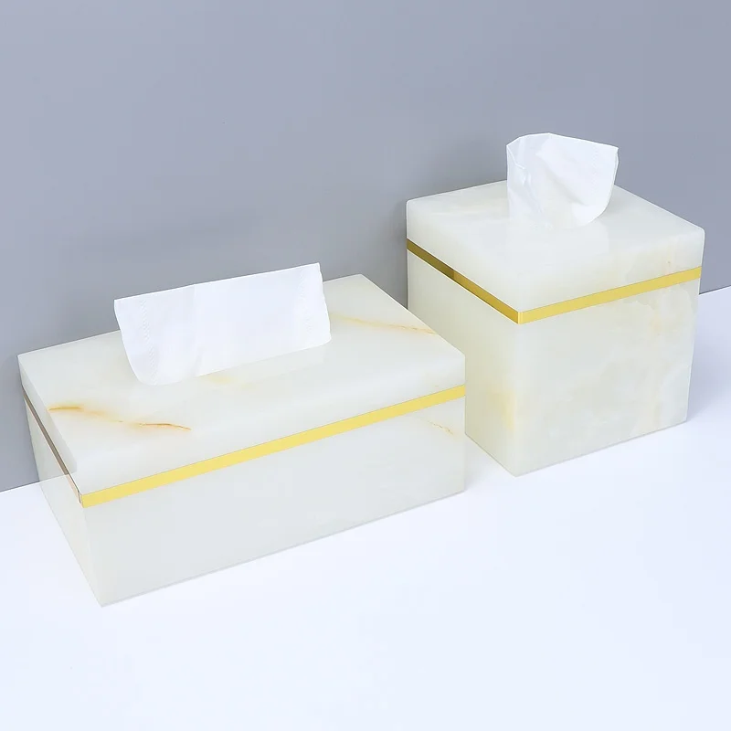 White Jade Agate Marble Tissue Box Natural Stone Home Living Room Creative Modern Simple Luxury Bathroom Set
White Jade Agate Marble Tissue Box Natural Stone Home Living Room Creative Modern Simple Luxury Bathroom Set
