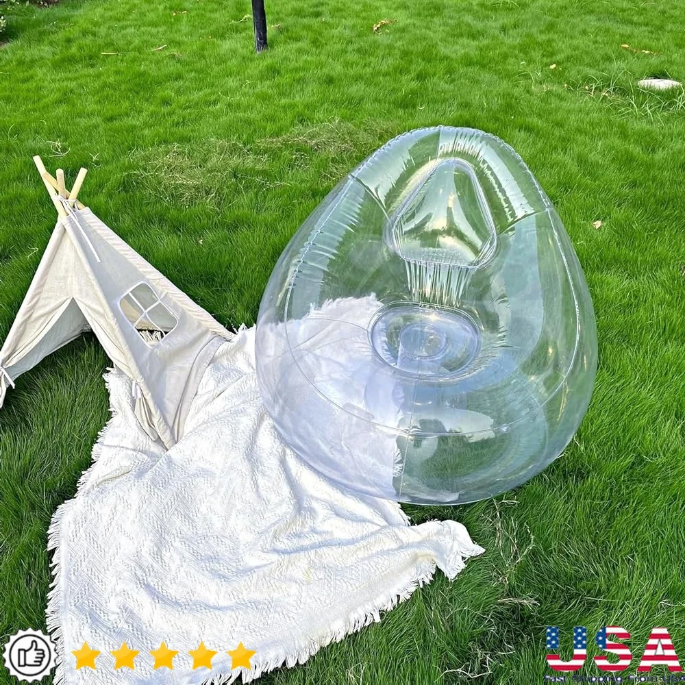 Прозрачный надувной диван-кресло, диван для дома и улицы, забавный мешок-погремушка, ленивый стул, легко накачиваемый сдувной, прочный, расслабляющее сиденье из ПВХ
Прозрачный надувной диван-кресло, диван для дома и улицы, забавный мешок-погремушка, ленивый стул, легко накачиваемый сдувной, прочный, расслабляющее сиденье из ПВХ