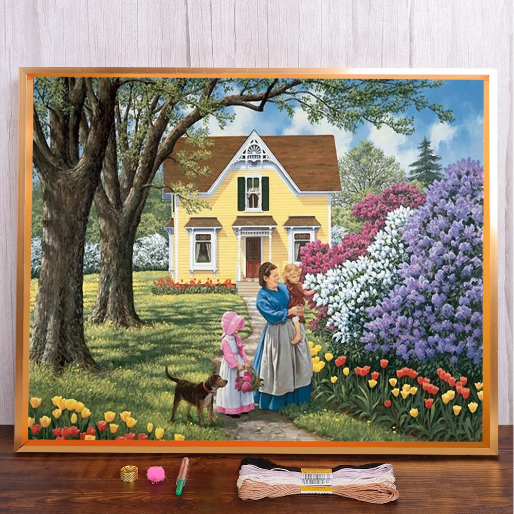 Landscape House Garden Printed Cross-Stitch Kit DIY Embroidery Sewing Handiwork Painting Handmade Home Decor Jewelry Room
Landscape House Garden Printed Cross-Stitch Kit DIY Embroidery Sewing Handiwork Painting Handmade Home Decor Jewelry Room
