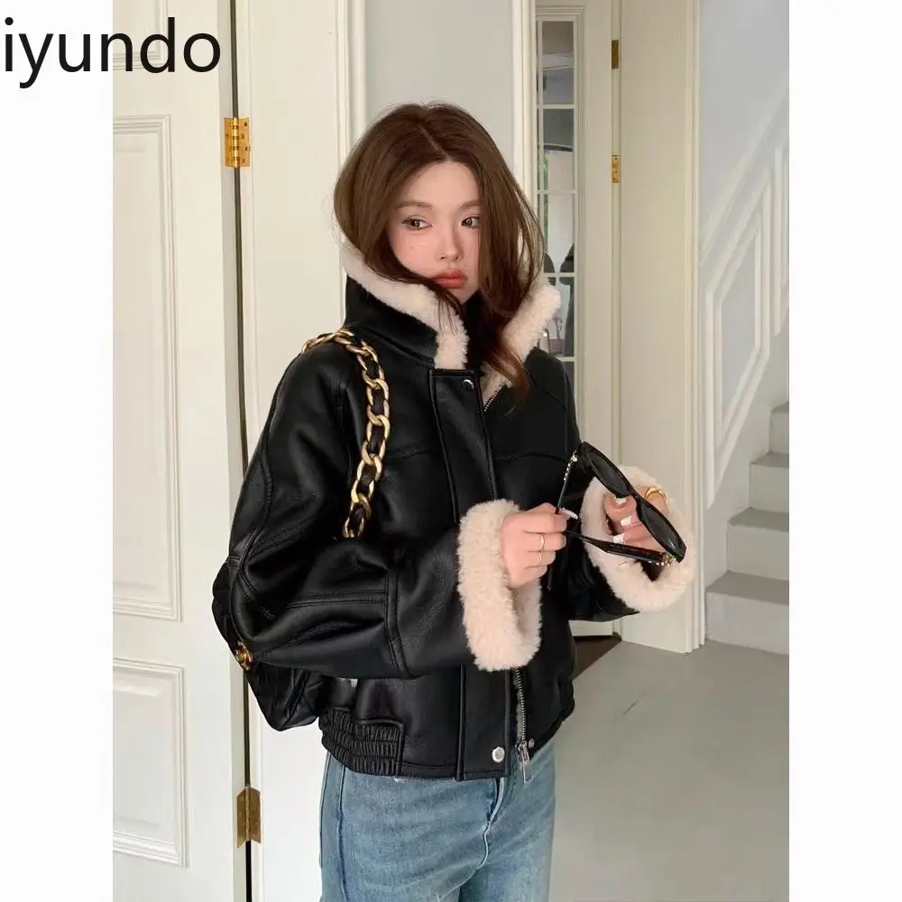 Lambskin Fur Winter Coat Women Autumn and Winter 2024 New American Retro Motorcycle Clothing Pu Leather Jacket
Lambskin Fur Winter Coat Women Autumn and Winter 2024 New American Retro Motorcycle Clothing Pu Leather Jacket