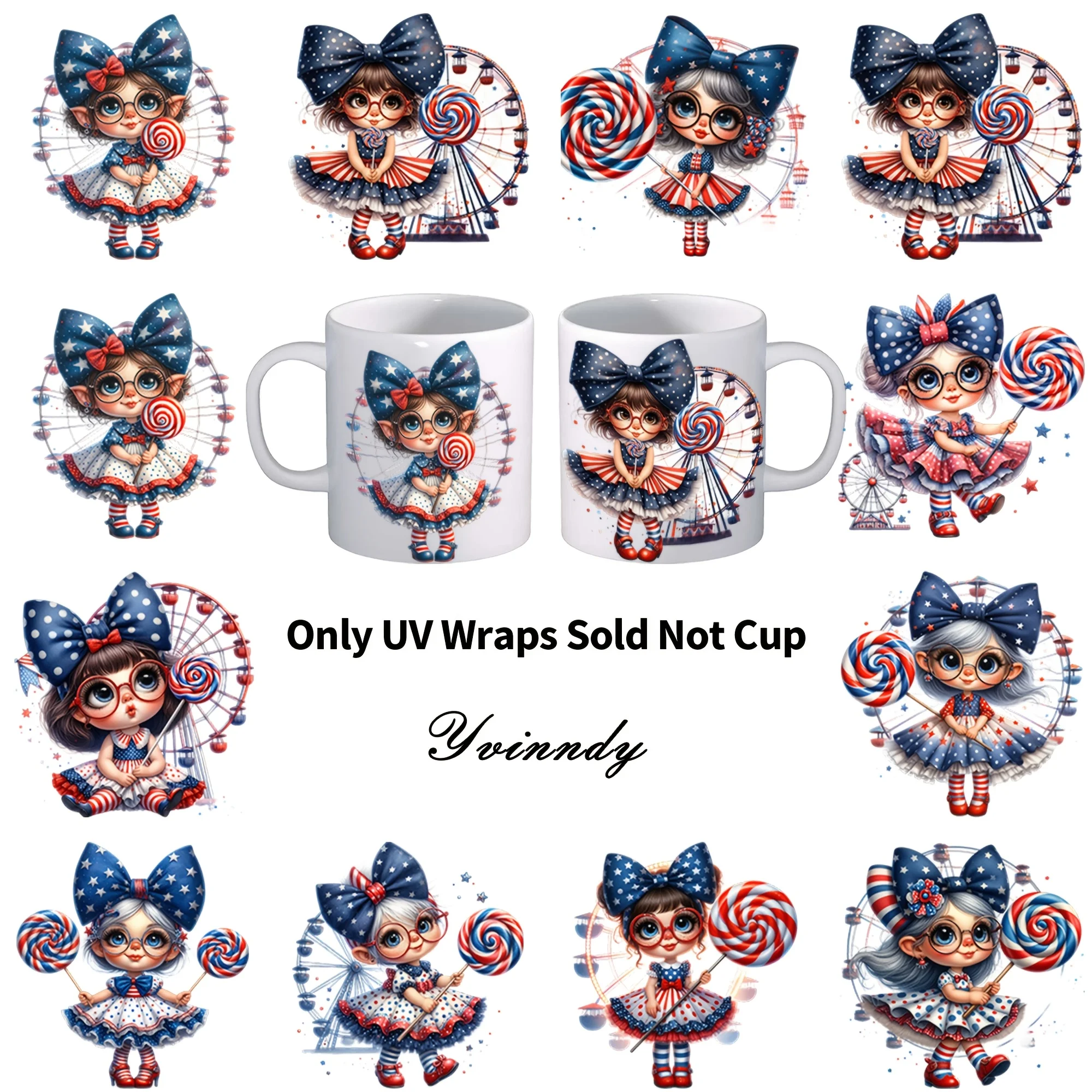12PCS/Set Of Patriotic Little Girl UV DTF Transfer Sticker Waterproof And Durable DIY Handicraft Gift Perfect Gift Choice NO Cup
12PCS/Set Of Patriotic Little Girl UV DTF Transfer Sticker Waterproof And Durable DIY Handicraft Gift Perfect Gift Choice NO Cup