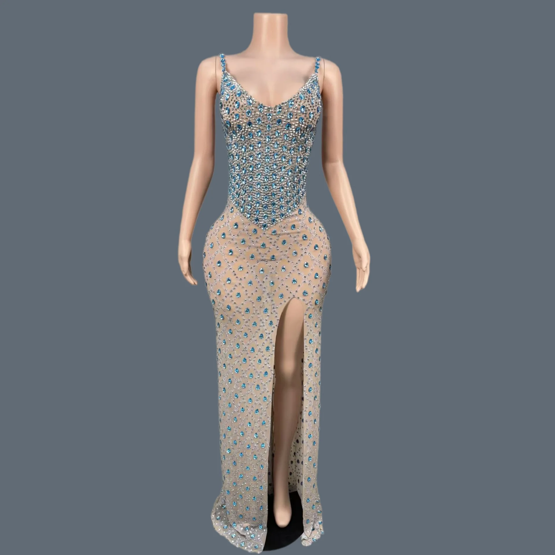 Women Sparkly Blue Rhinestone Luxury Evening Gown Party Sexy Outfit Prom Dress Gala Prom Red Carpet Formal Slip Long Dress Hupo
Women Sparkly Blue Rhinestone Luxury Evening Gown Party Sexy Outfit Prom Dress Gala Prom Red Carpet Formal Slip Long Dress Hupo