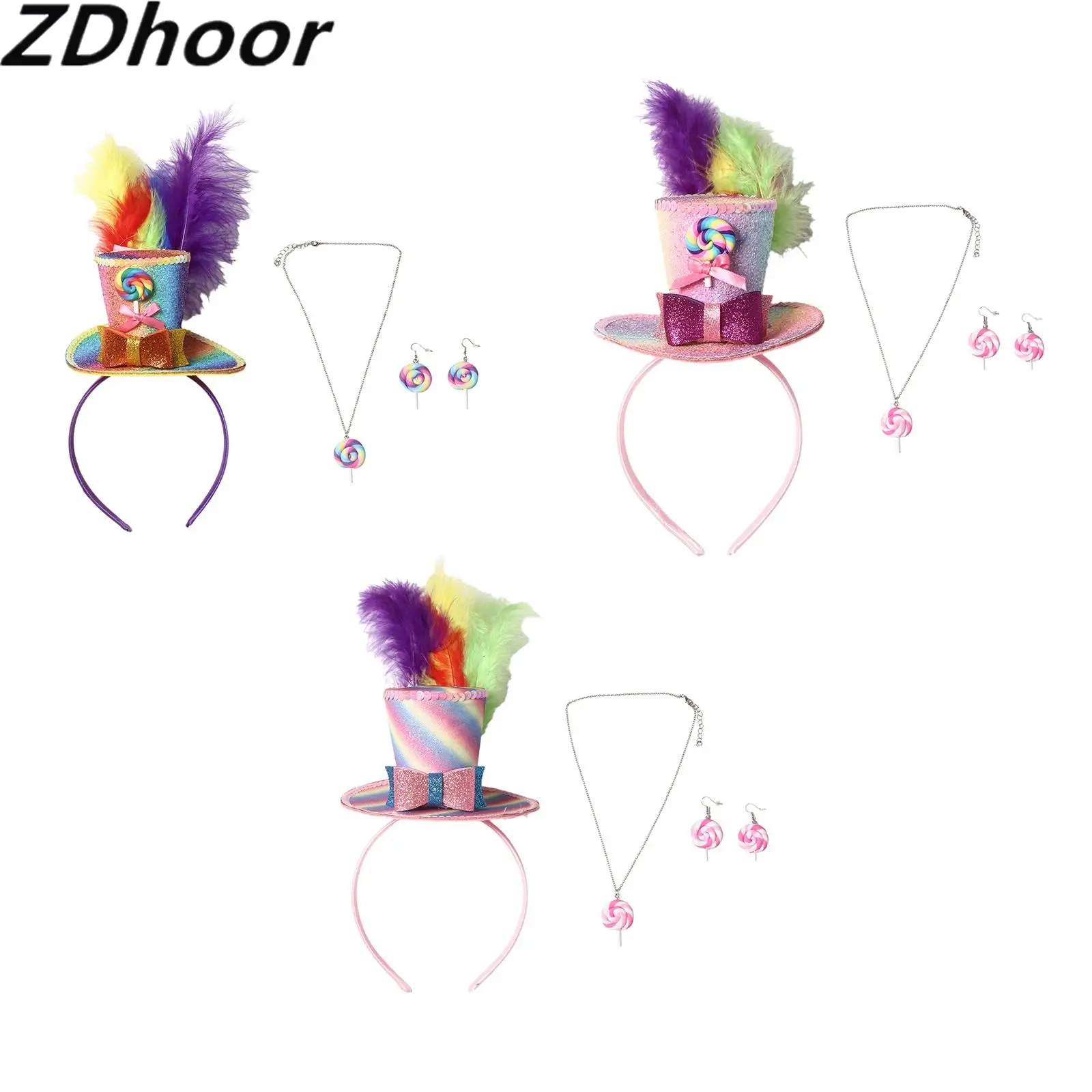 Women Cartoon Candy Cake Sparkly Sequins Feathered Headpiece And Earrings for Dance Performance Accessories Candyland Costume
Women Cartoon Candy Cake Sparkly Sequins Feathered Headpiece And Earrings for Dance Performance Accessories Candyland Costume