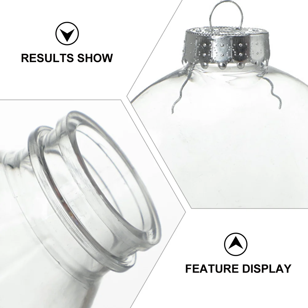 6Pcs Christmas Ball Pendant Clear Fillable Plastic Ornaments DIY Craft Hanging Decorations Xmas Decor Empty Ball Pendant
6Pcs Christmas Ball Pendant Clear Fillable Plastic Ornaments DIY Craft Hanging Decorations Xmas Decor Empty Ball Pendant