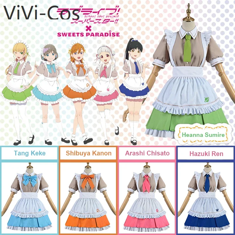 ViVi-Cos Anime Lovelive Starlight Prologue Liella Kanon KeKe Chisato Maid Dress Lovely Uniform Cosplay Costume Party Suit Women
ViVi-Cos Anime Lovelive Starlight Prologue Liella Kanon KeKe Chisato Maid Dress Lovely Uniform Cosplay Costume Party Suit Women