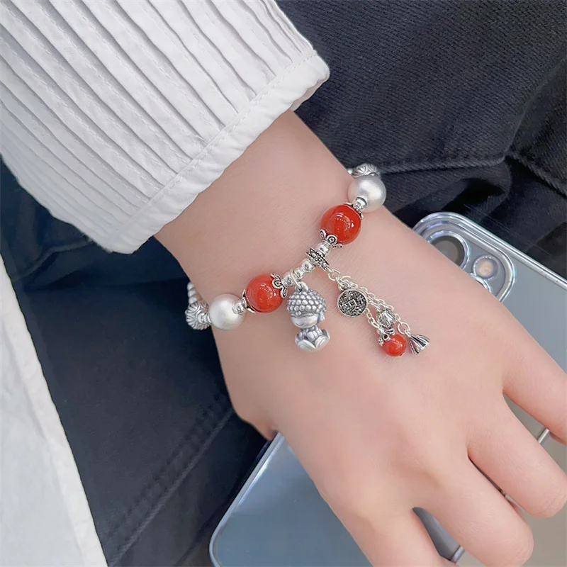 Sterling Silver Bracelet S925 For Woman Female Girl Agate Original Manual Lovers Retro Style Popular Fashion Jewelry
Sterling Silver Bracelet S925 For Woman Female Girl Agate Original Manual Lovers Retro Style Popular Fashion Jewelry