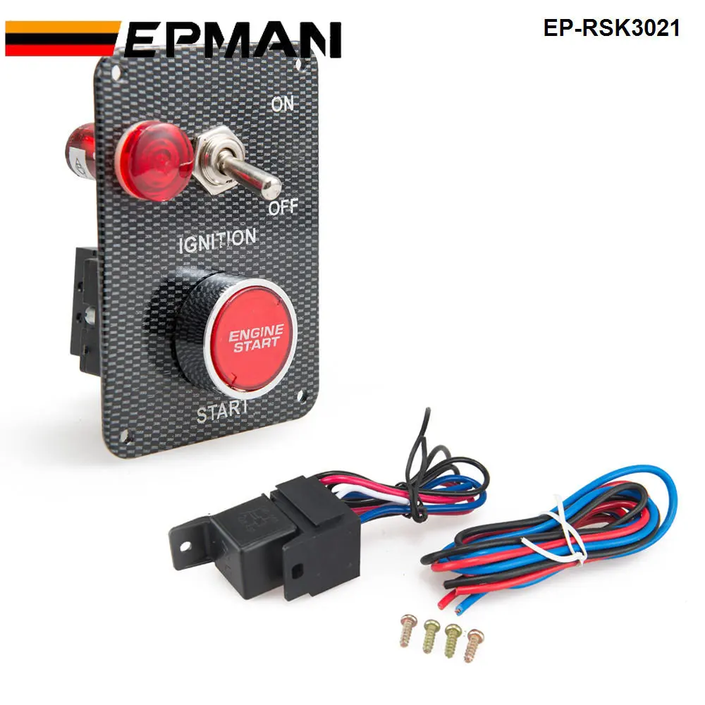 EPMAN Carbon Fiber Racing Car Engine Start Button with 1 Toggle Switch Drift 12V EP-RSK3021
EPMAN Carbon Fiber Racing Car Engine Start Button with 1 Toggle Switch Drift 12V EP-RSK3021