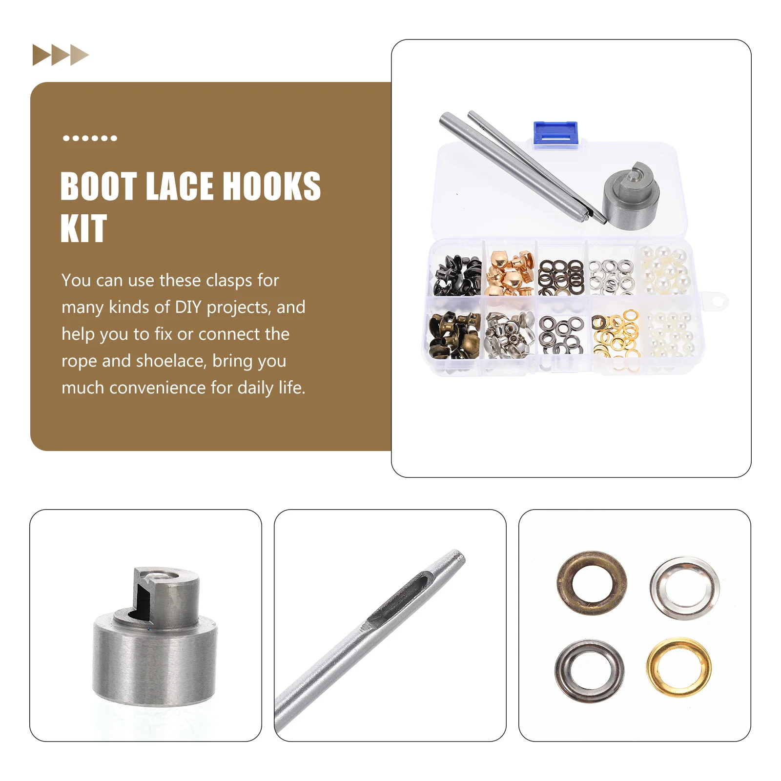 1 Set Of U-Shaped Buckles Metal Shoelace Hooks For Diy Craft Repair Hiking Boot Lace Accessories Round Clasps Fastening Tool
1 Set Of U-Shaped Buckles Metal Shoelace Hooks For Diy Craft Repair Hiking Boot Lace Accessories Round Clasps Fastening Tool