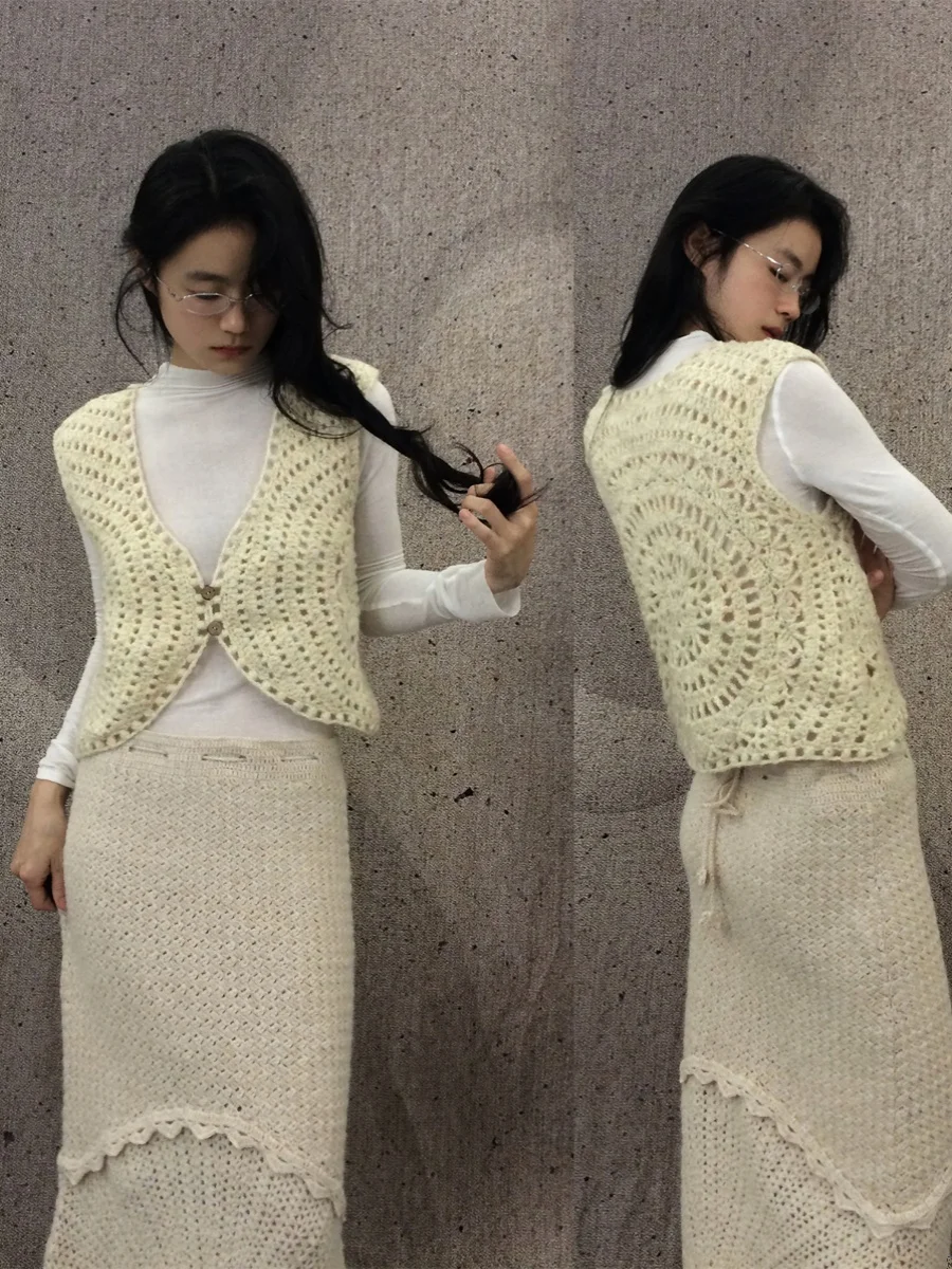 Вязаный кардиган ручной работы из смесовой шерсти с деревянными пуговицами, теплый, модный женский жилет
Вязаный кардиган ручной работы из смесовой шерсти с деревянными пуговицами, теплый, модный женский жилет