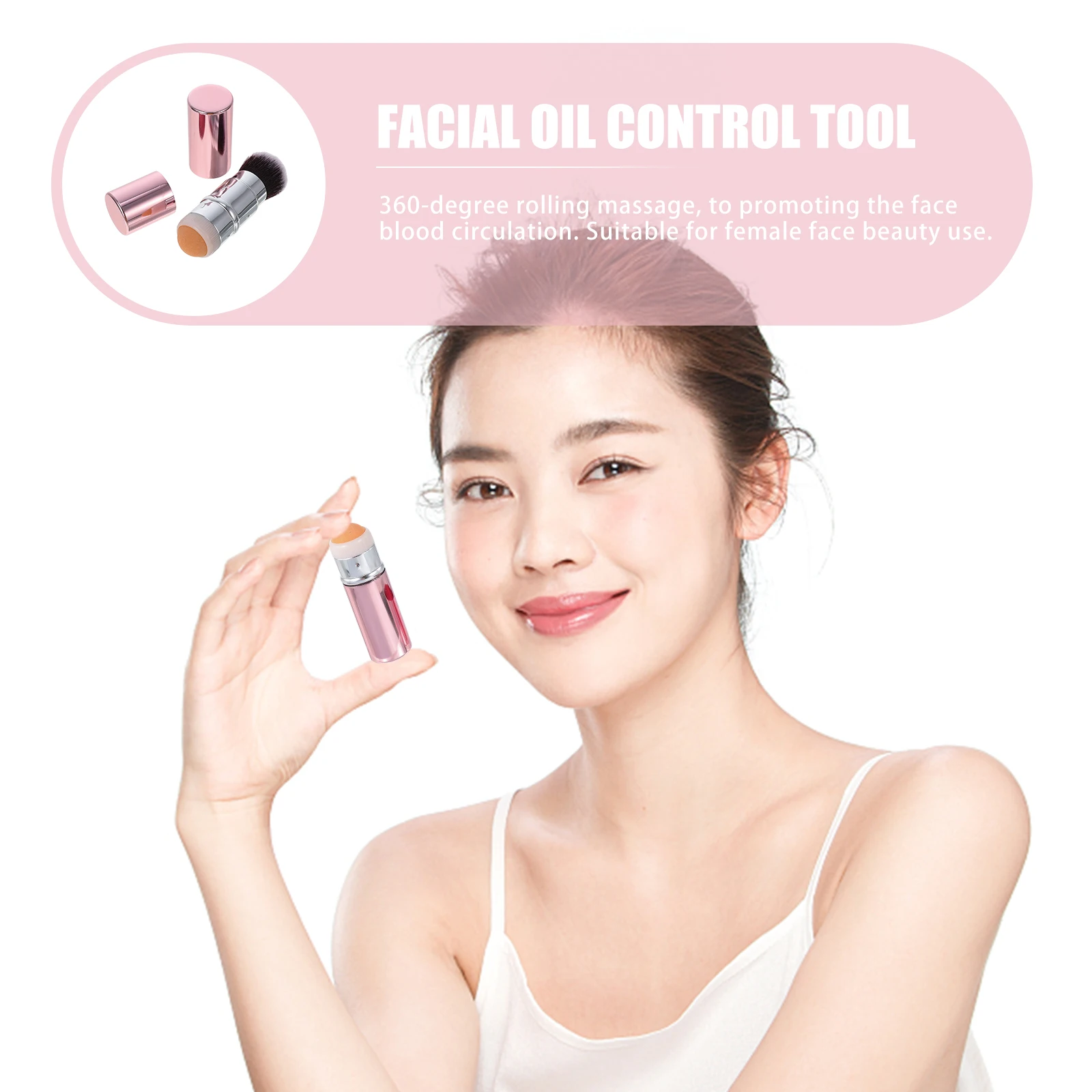 Dual-End Oil Absorbing Facial Massager Makeup Brush 360 Degree Massage Roller Toolunisex Design Skin Care Roller
Dual-End Oil Absorbing Facial Massager Makeup Brush 360 Degree Massage Roller Toolunisex Design Skin Care Roller