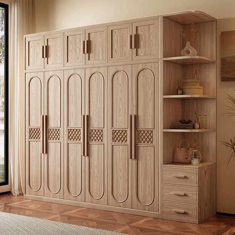 Ash wood solid wood large capacity wardrobe floor bedroom locker master bedroom furniture
Ash wood solid wood large capacity wardrobe floor bedroom locker master bedroom furniture