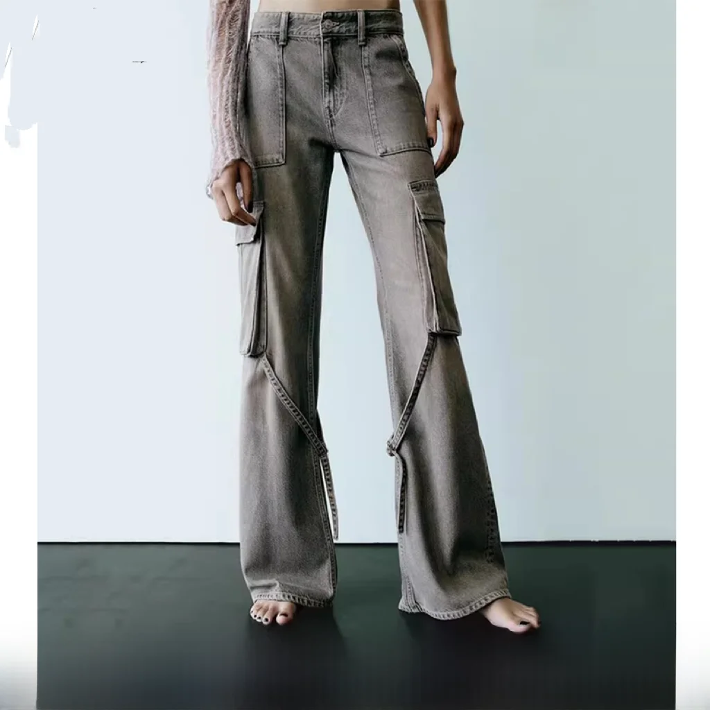 Autumn Winter Women's Straight Leg Jeans mid Waist Workwear Style Belted Casual Trousers Fashionable Versatile Ladies Pants
Autumn Winter Women's Straight Leg Jeans mid Waist Workwear Style Belted Casual Trousers Fashionable Versatile Ladies Pants