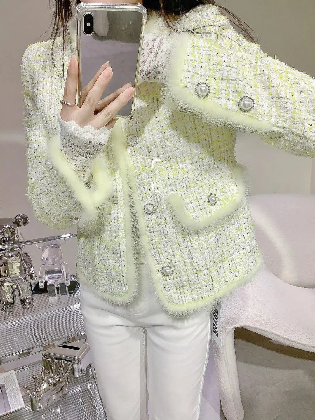 Ele ort Outerwear Women's Faion Autumn 2025 New Sle Beautiful Ladylike Sle Thiened Long Sve round Ne Jaet
Ele ort Outerwear Women's Faion Autumn 2025 New Sle Beautiful Ladylike Sle Thiened Long Sve round Ne Jaet