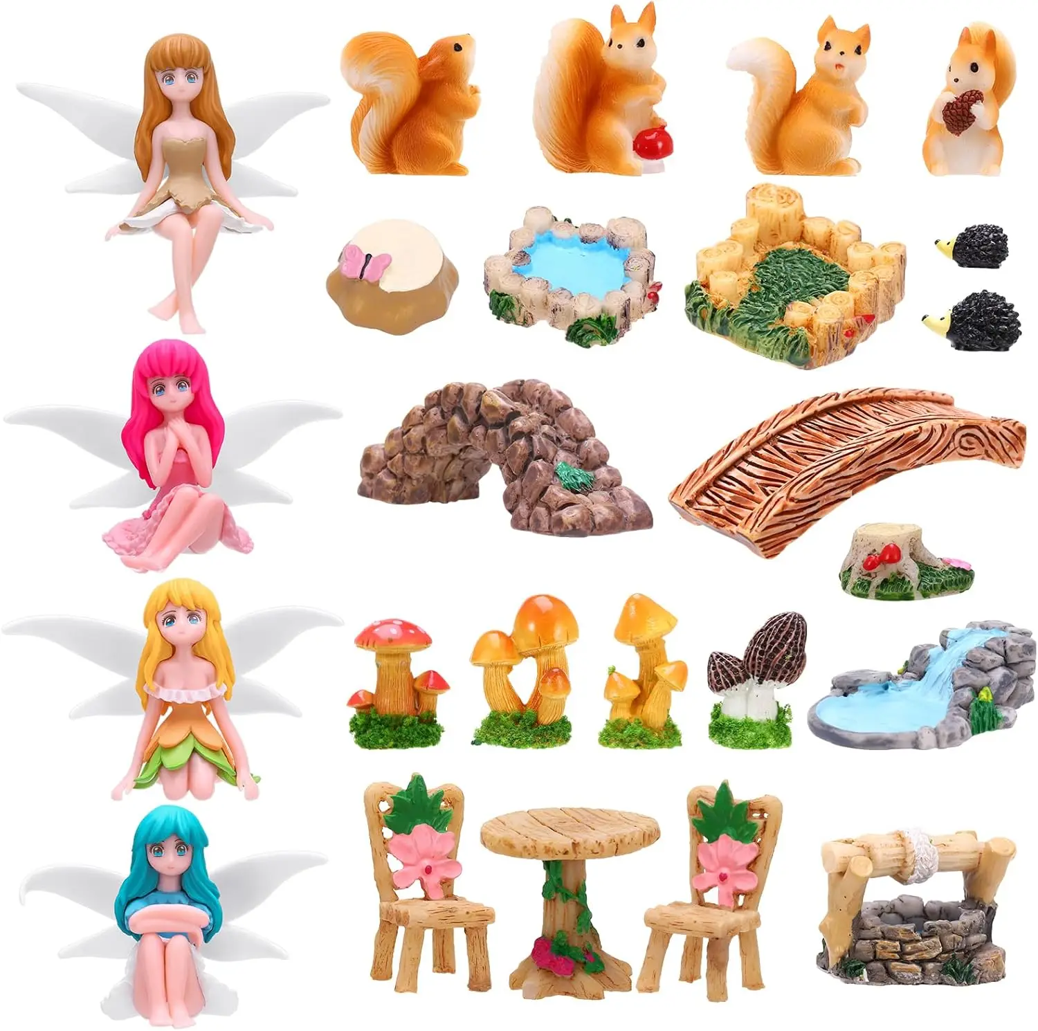 25Pcs Mini Fairy Garden Accessories Set for DIY Terrarium, Dollhouse & Desk Decor
25Pcs Mini Fairy Garden Accessories Set for DIY Terrarium, Dollhouse & Desk Decor