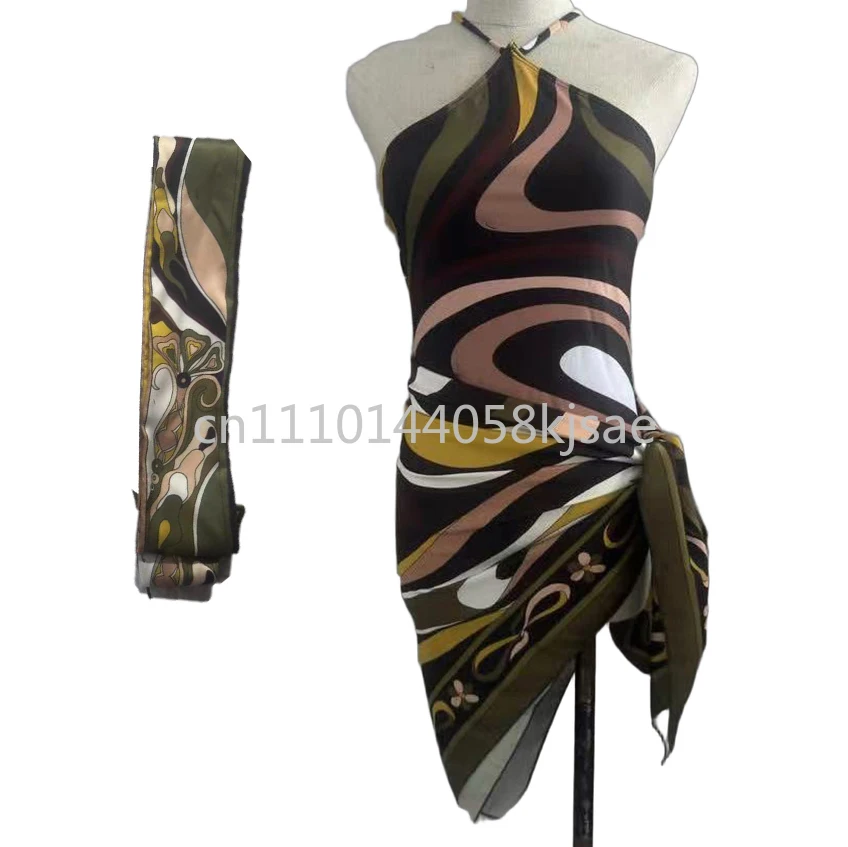 Fashion Design Women's Brown Scarf Swimsuits Swimwear Designer Brand Women's Headband Bikini Sets with Letter Signature Logo
Fashion Design Women's Brown Scarf Swimsuits Swimwear Designer Brand Women's Headband Bikini Sets with Letter Signature Logo