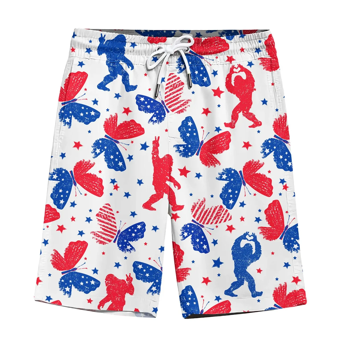 Funny Bigfoot Men‘s Beach Shorts SummerAmerican Flag Shorts 4th of July Beachwear Red White Blue Patriotic Swim Men Board Shorts
Funny Bigfoot Men‘s Beach Shorts SummerAmerican Flag Shorts 4th of July Beachwear Red White Blue Patriotic Swim Men Board Shorts
