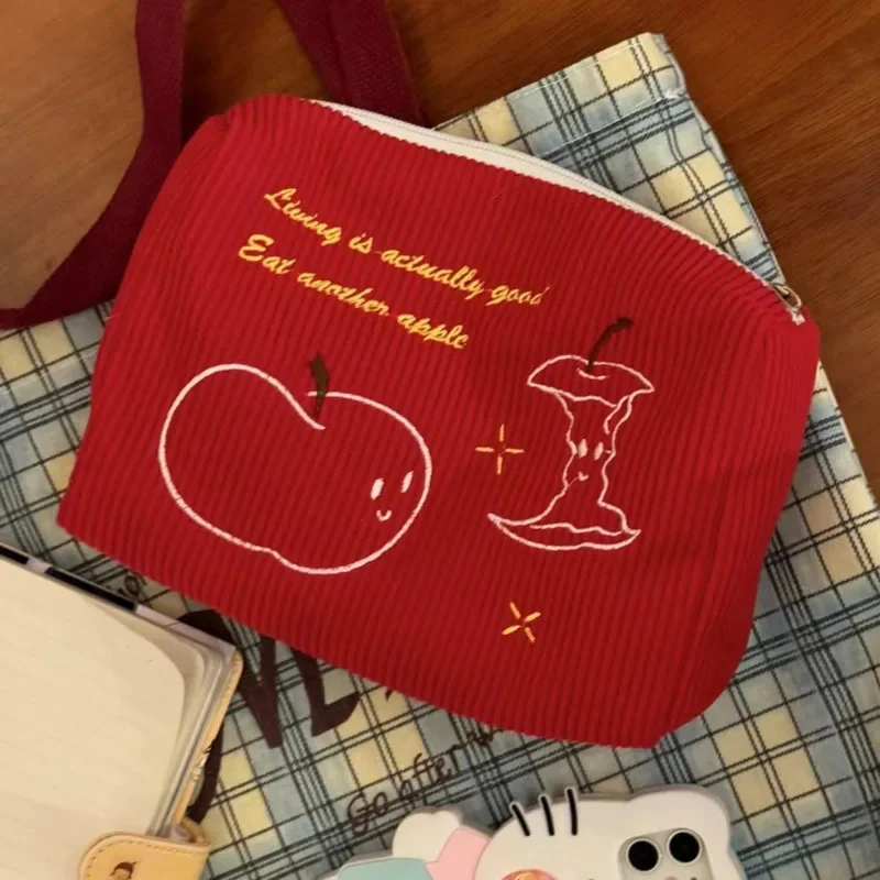 Apple Embroidered Corduroy Makeup Bag Large Capacity Travel Storage Toiletry Bag Chic Love and Deep Space Caleb Apple Makeup Bag
Apple Embroidered Corduroy Makeup Bag Large Capacity Travel Storage Toiletry Bag Chic Love and Deep Space Caleb Apple Makeup Bag