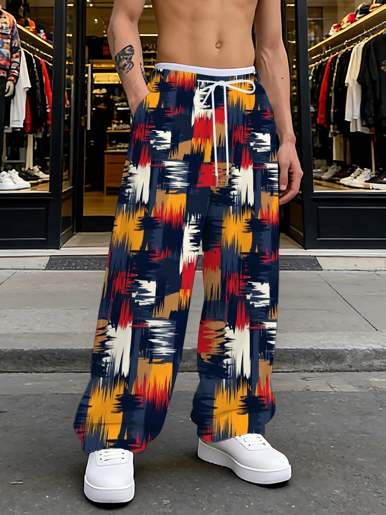 Street Style Icon! Polyester Maxi-Print Straight Pants - Stand Out Everywhere!
Street Style Icon! Polyester Maxi-Print Straight Pants - Stand Out Everywhere!