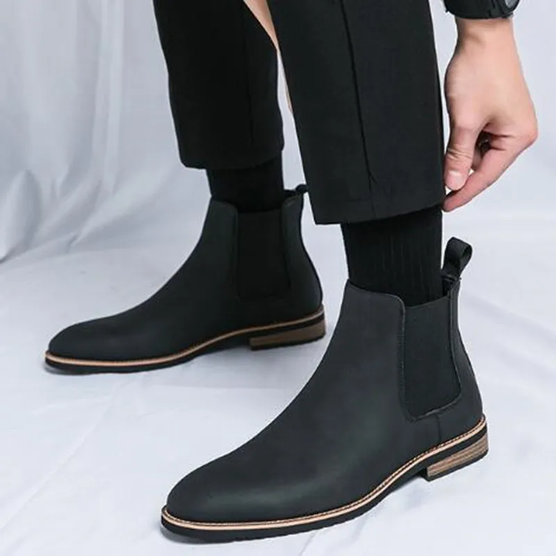 2026 High Quality Boots for Men Brand Business Leather Boot Fashion Casual High Top Dress Boots Men's Chelsea Boots Botas Hombre
2026 High Quality Boots for Men Brand Business Leather Boot Fashion Casual High Top Dress Boots Men's Chelsea Boots Botas Hombre