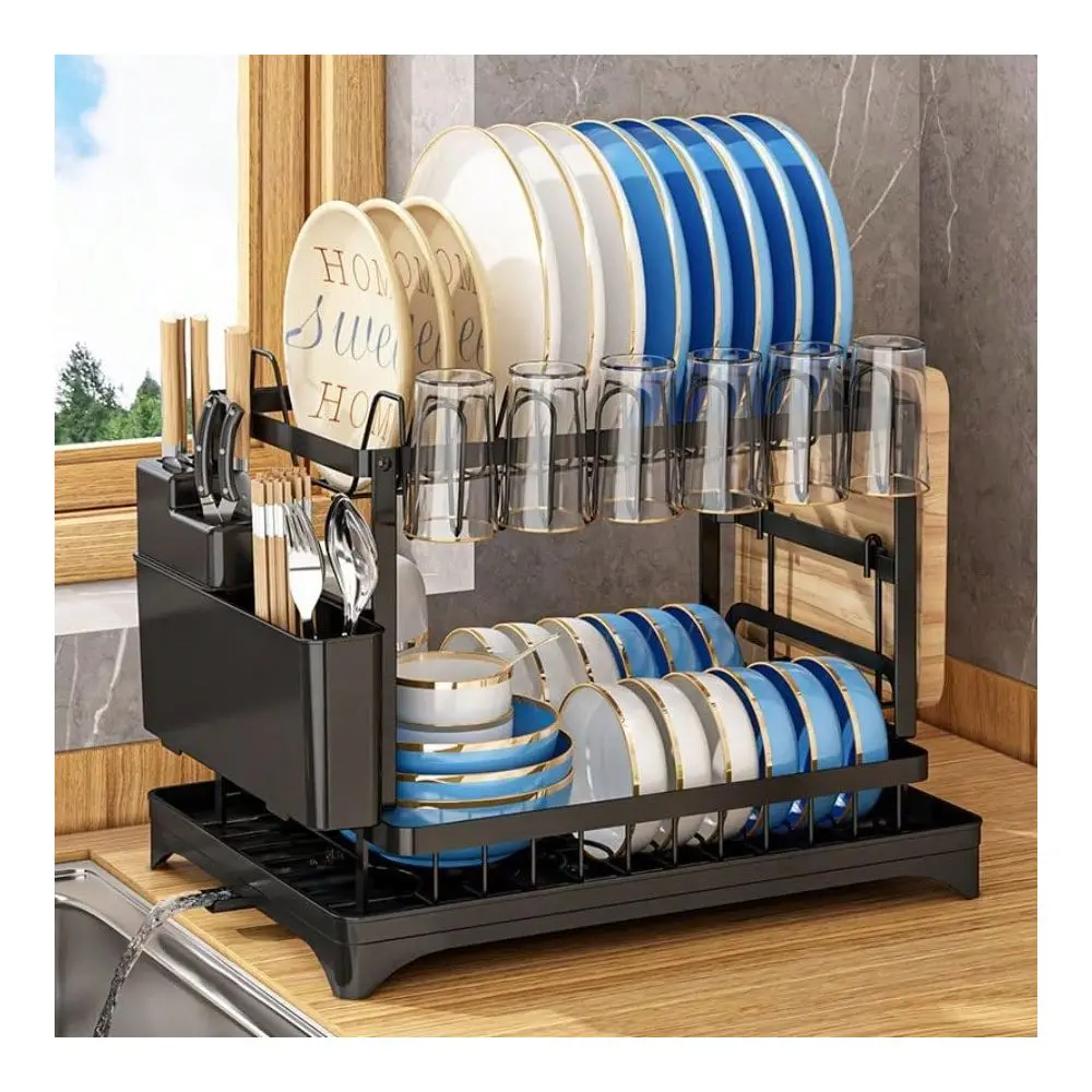 Stainless Steel Dish Drying Rack For Kitchen Counter With Drainboard And Utensil Holder Large Capacity Metal Dish Drainer For B
Stainless Steel Dish Drying Rack For Kitchen Counter With Drainboard And Utensil Holder Large Capacity Metal Dish Drainer For B