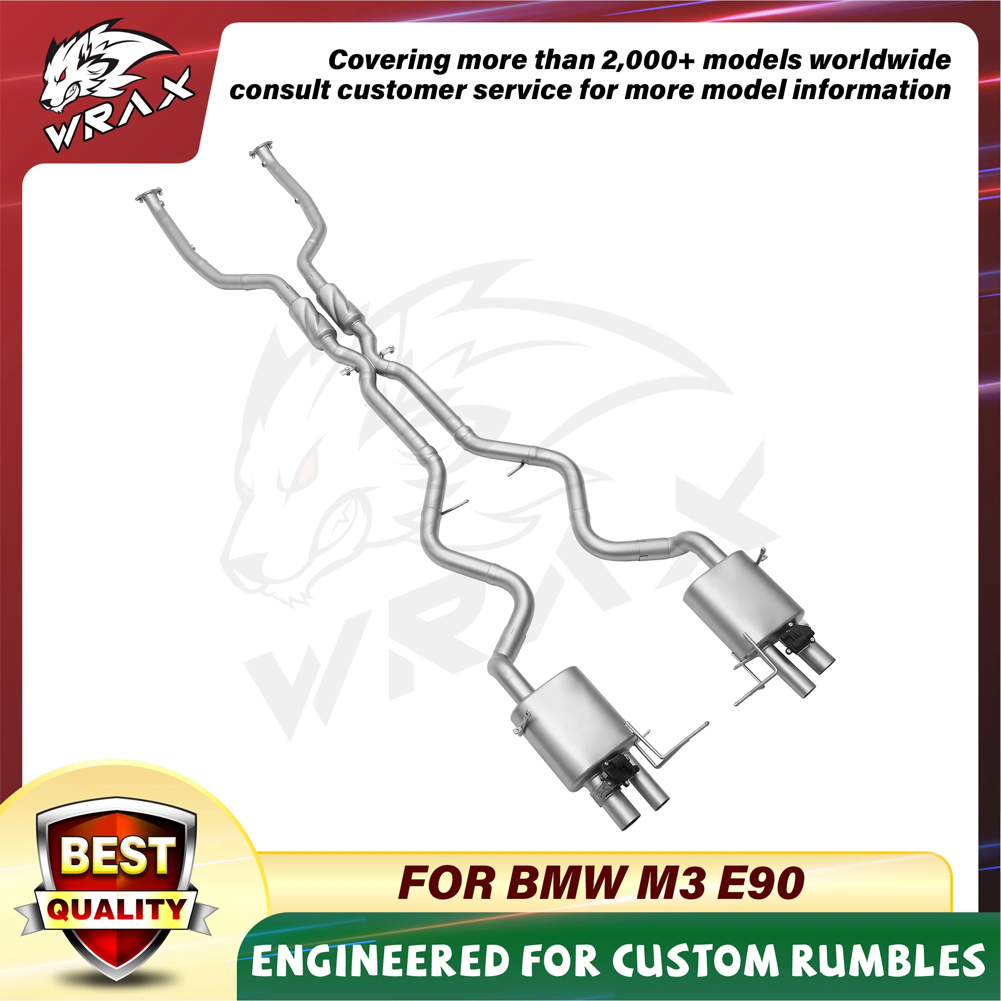 304 Stainless Steel Catback Exhaust System Performance Muffler Pipes For BMW M3 E90 With valve
304 Stainless Steel Catback Exhaust System Performance Muffler Pipes For BMW M3 E90 With valve