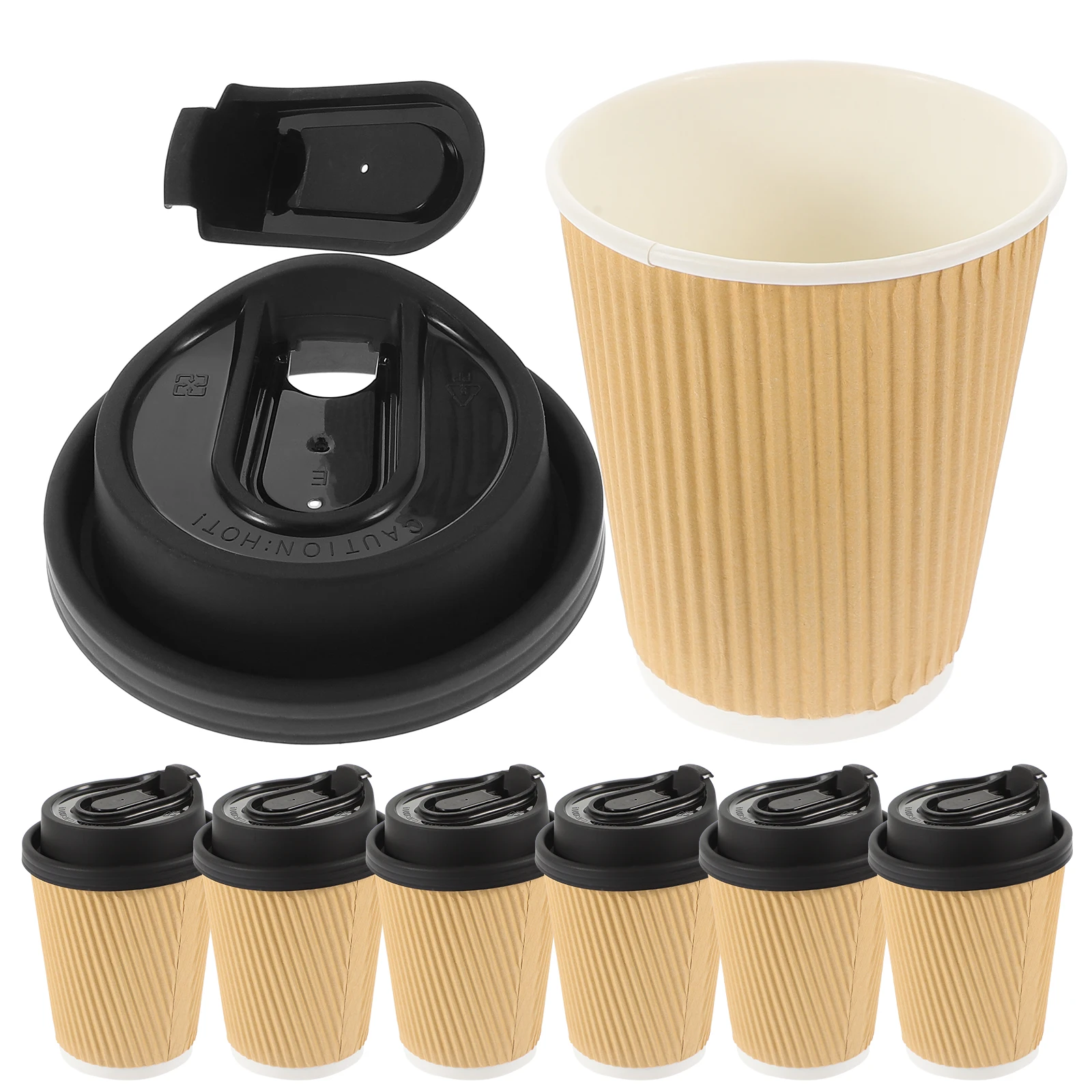 1 set Double-layer Anti-scald Paper 8oz Waxed Coffee Cups Black Lids Hot Cold Disposable Tea Milk Cups Beverage Packaging
1 set Double-layer Anti-scald Paper 8oz Waxed Coffee Cups Black Lids Hot Cold Disposable Tea Milk Cups Beverage Packaging