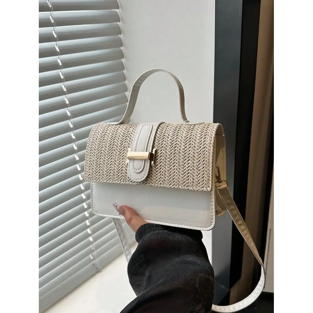 Summer Straw Woven Small Handbag For Women, Fashionable Solid Color Shoulder Crossbody Square Bag, Woven Bag
Summer Straw Woven Small Handbag For Women, Fashionable Solid Color Shoulder Crossbody Square Bag, Woven Bag