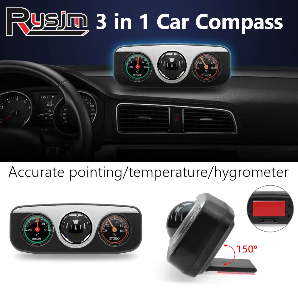 3 in 1 Guide Ball Car Compass Thermometer Hygrometer Dashboard Ornament Auto Interior Accessories Navigation Compass for boat
3 in 1 Guide Ball Car Compass Thermometer Hygrometer Dashboard Ornament Auto Interior Accessories Navigation Compass for boat
