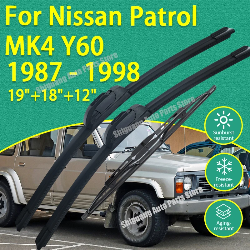 Front Rear Silicone Coating Wipers for Nissan Patrol MK4 Y60 1987 - 1998 Car Wiper Windshield Windscreen Blades Accessories 1997
Front Rear Silicone Coating Wipers for Nissan Patrol MK4 Y60 1987 - 1998 Car Wiper Windshield Windscreen Blades Accessories 1997