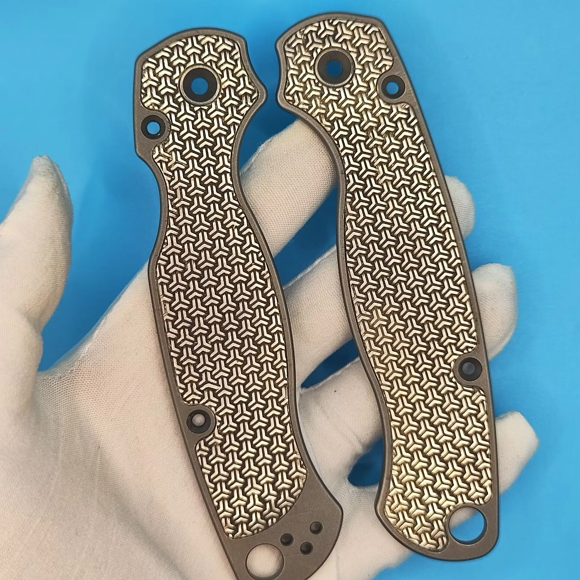 1 Pair TC21 Titanium Alloy +Pure Silver Handle Scales for Spyderco C81 Paramilitary 2 PM2
1 Pair TC21 Titanium Alloy +Pure Silver Handle Scales for Spyderco C81 Paramilitary 2 PM2