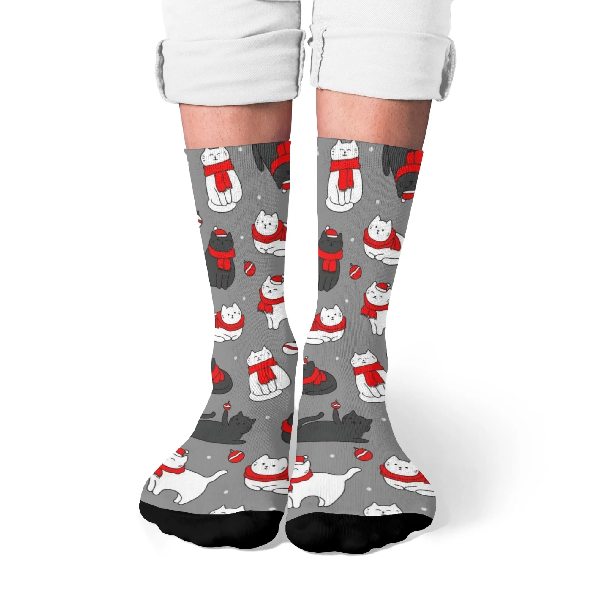 Рождественские носки унисекс с милым котом, модные ретро праздничные принты, уличная мода, идеальный модный подарок для пары, повседневные прогулки
Рождественские носки унисекс с милым котом, модные ретро праздничные принты, уличная мода, идеальный модный подарок для пары, повседневные прогулки