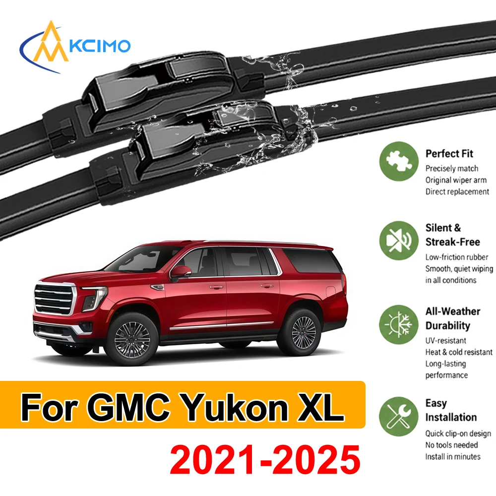 Replacement Pair Front Wiper Blade Set For GMC Yukon XL 2021-2025 All-Weather Streak-Free Quiet Windscreen Wipers Easy Install
Replacement Pair Front Wiper Blade Set For GMC Yukon XL 2021-2025 All-Weather Streak-Free Quiet Windscreen Wipers Easy Install