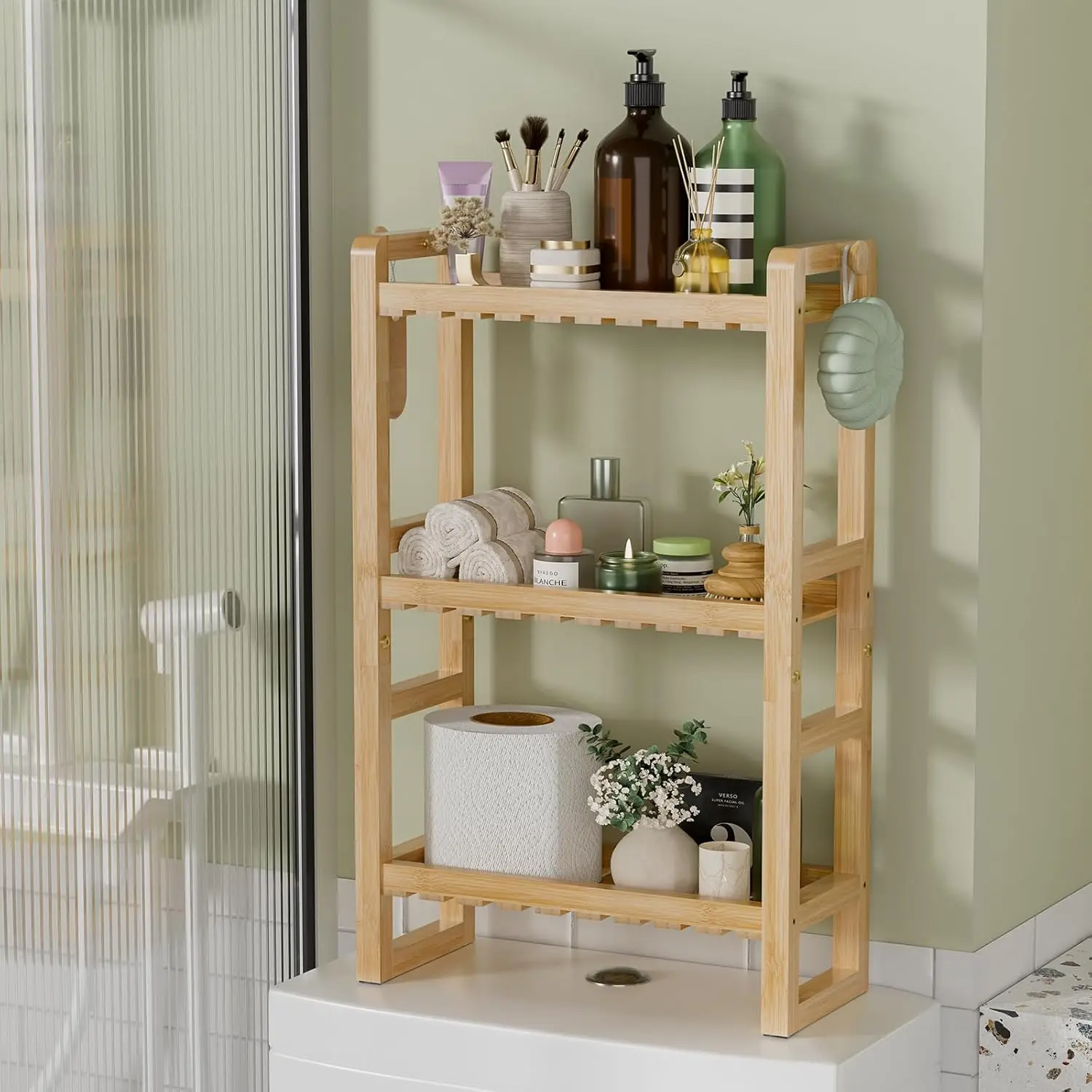 Bamboo Over The Toilet Storage Shelf - 3-Tier Bathroom Organizers and Storage Shelves, 2 in 1 Dual
Bamboo Over The Toilet Storage Shelf - 3-Tier Bathroom Organizers and Storage Shelves, 2 in 1 Dual