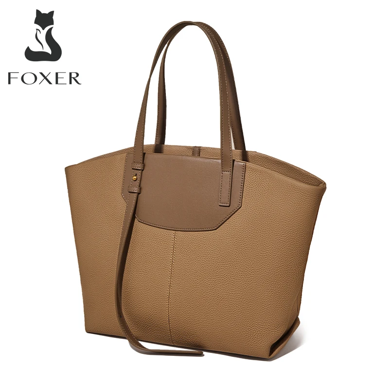 FOXER Luxury Cow Leather Tote Bag for Women Autumn Winter New Large Capacity Shoulder Bag Genuine Leather Office Ladies Handbag
FOXER Luxury Cow Leather Tote Bag for Women Autumn Winter New Large Capacity Shoulder Bag Genuine Leather Office Ladies Handbag