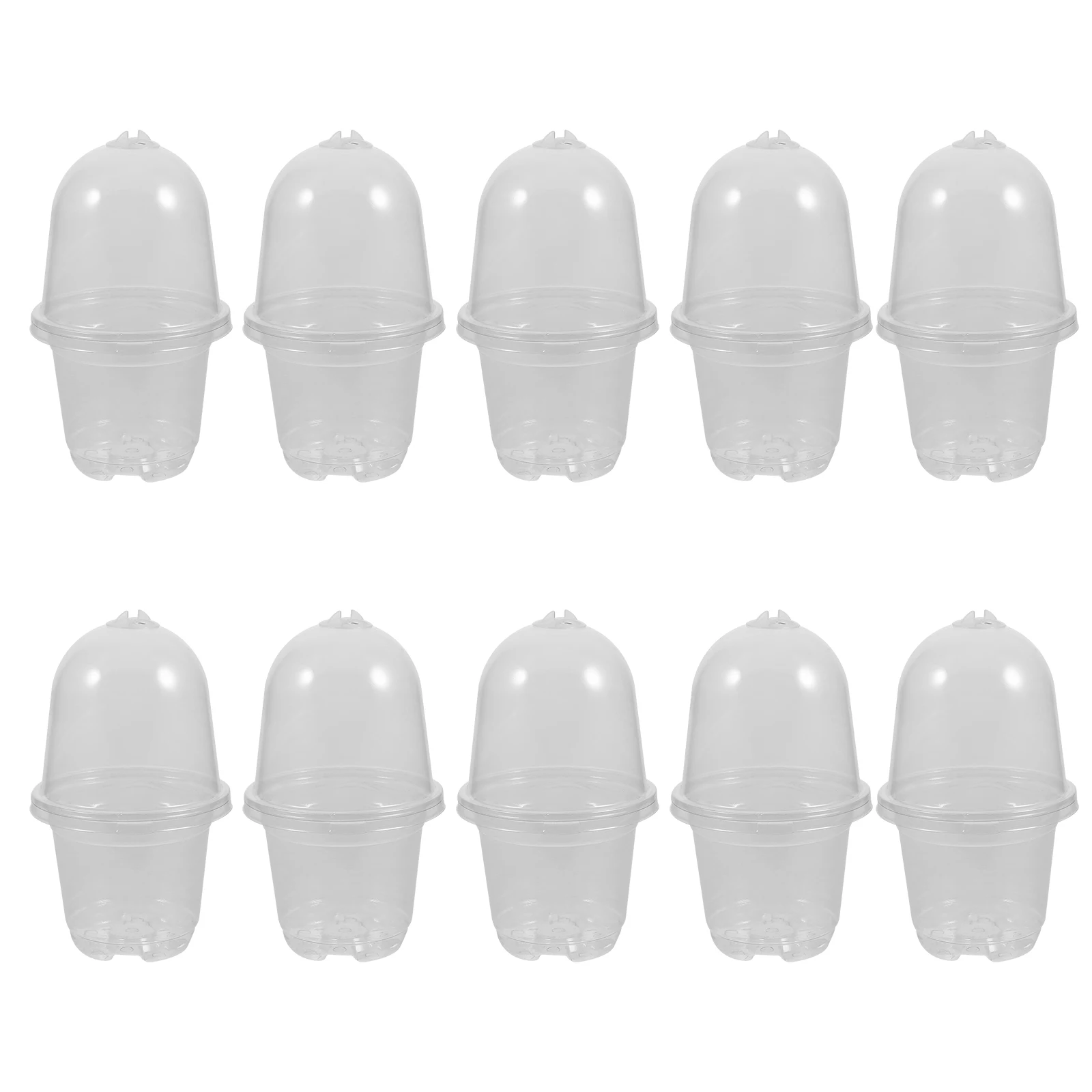 10 set Insulated Garden Nursery Pots Drainage Holes Lightweight PET Flowerpots Balcony Home Decoration Clear for Plants 
10 set Insulated Garden Nursery Pots Drainage Holes Lightweight PET Flowerpots Balcony Home Decoration Clear for Plants
