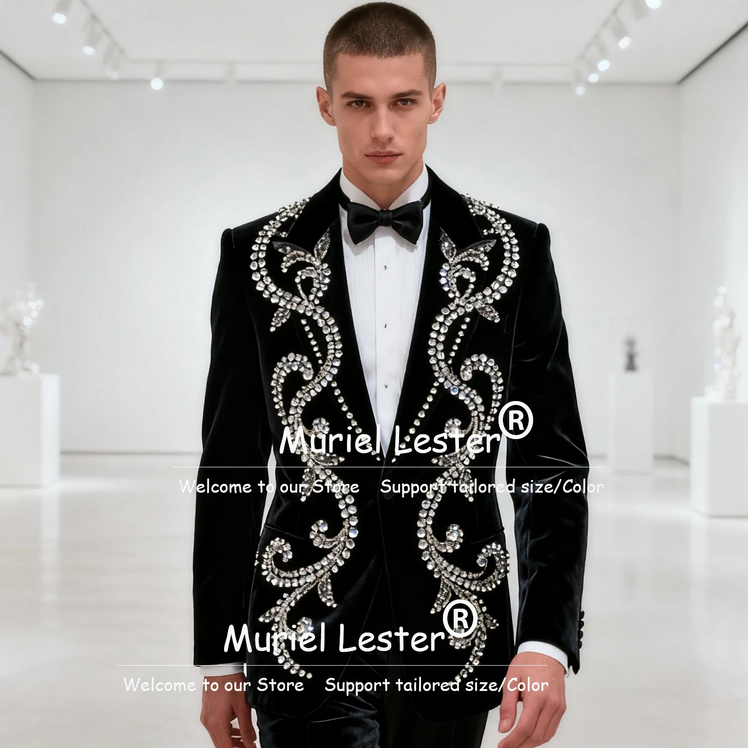Shiny Beaded Stones Men Suits Customized Notched Lapel Groom Wedding Tuxedos 2 Pieces Sets Male Prom Blazers trajes para hombre
Shiny Beaded Stones Men Suits Customized Notched Lapel Groom Wedding Tuxedos 2 Pieces Sets Male Prom Blazers trajes para hombre