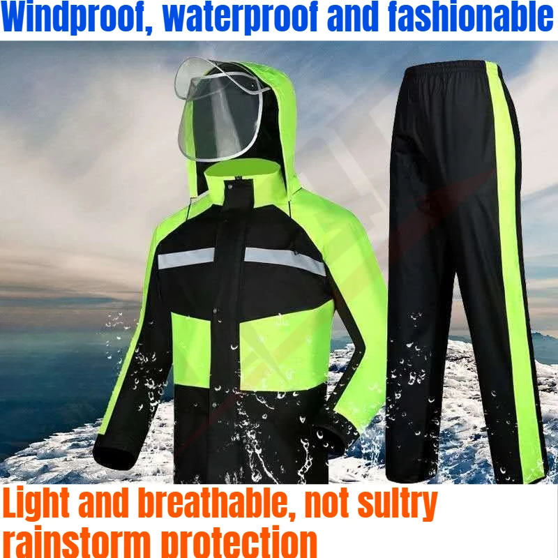 Motorcycle RaincoatAnti-rainstorm raincoat rain pants set double-layer thickened electric vehicle motorcycle split raincoat
Motorcycle RaincoatAnti-rainstorm raincoat rain pants set double-layer thickened electric vehicle motorcycle split raincoat