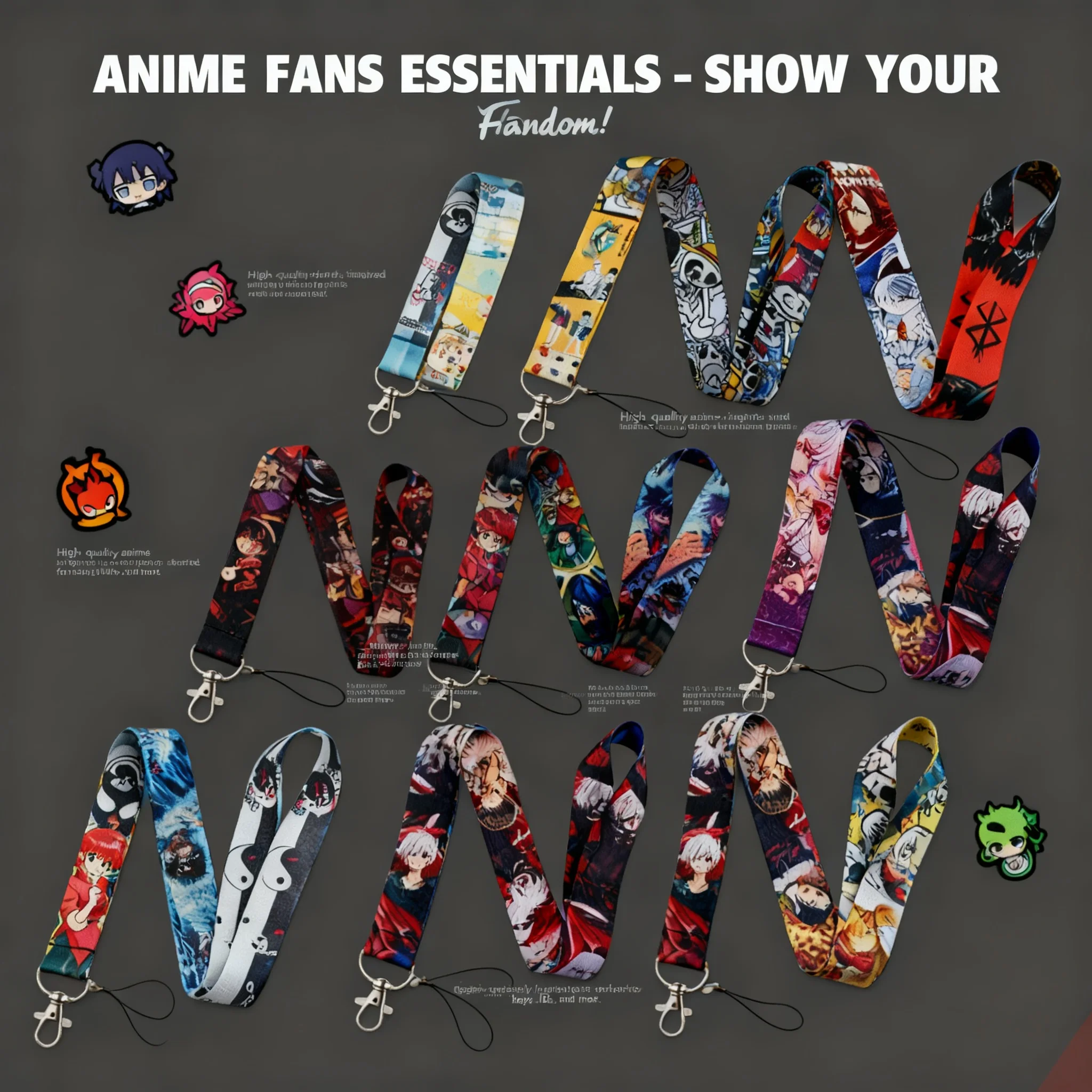 Anime Lanyard Neck Strap For ID Card Keys USB Gym Badge Holder Phone Straps Cosplay Accessories
Anime Lanyard Neck Strap For ID Card Keys USB Gym Badge Holder Phone Straps Cosplay Accessories