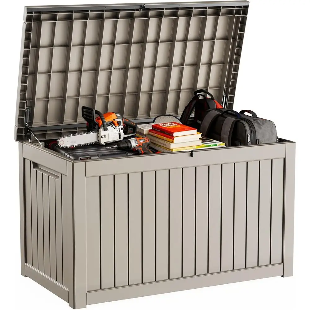 Gray 280 Gallon Weather-Resistant Outdoor Storage Box for Patio Furniture, Cushions, and More
Gray 280 Gallon Weather-Resistant Outdoor Storage Box for Patio Furniture, Cushions, and More